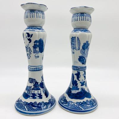 Vintage Cobalt Blue and White Floral Tea Set Plus More