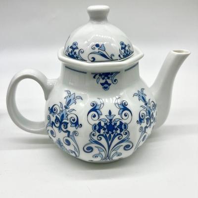 Vintage Cobalt Blue and White Floral Tea Set Plus More