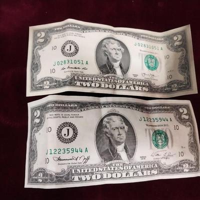 2013 & 1976 TWO DOLLAR BILLS