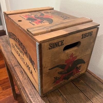 ANHEUSER-BUSCH BUDWEISER Wooden Crate