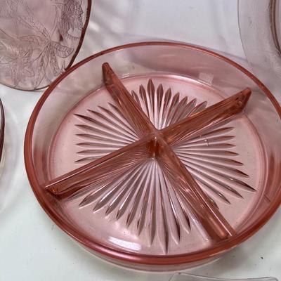 22 pieces of Pink 1932 glass