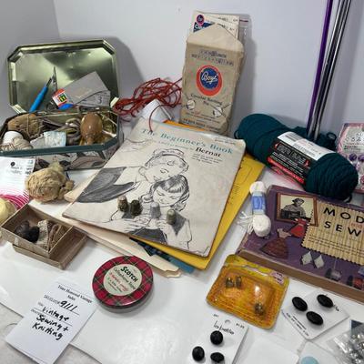 Vintage Sewing and knitting lot vintage thimbles