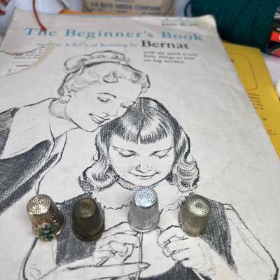 Vintage Sewing and knitting lot vintage thimbles