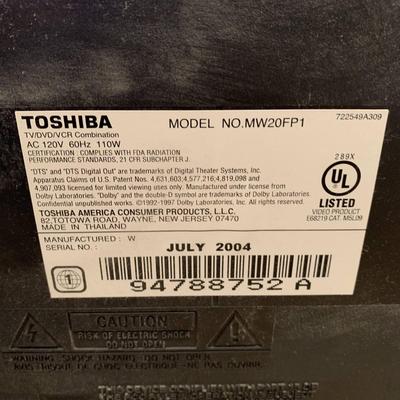 Toshiba TV with VCR & DVD Player