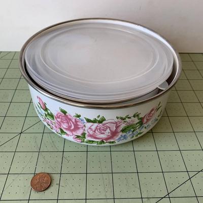 Floral Metal Mixing Bowls