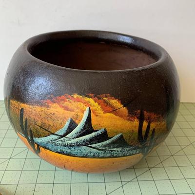 Decorative Pot with Ceiling Rope Hanger