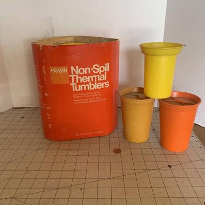 Vintage Non-Spill Thermal Tumblers