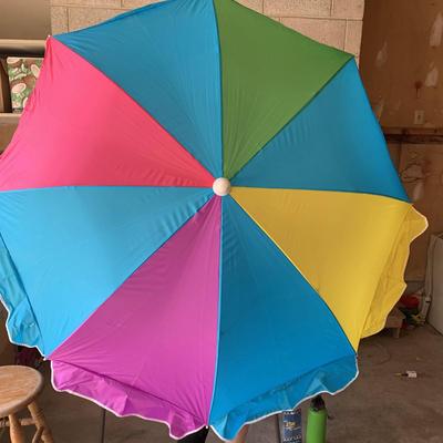 Colorful 6 Ft Beach Umbrella
