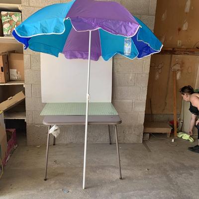Purple & Blue 6 ft Beach Umbrella