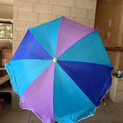 Purple & Blue 6 ft Beach Umbrella