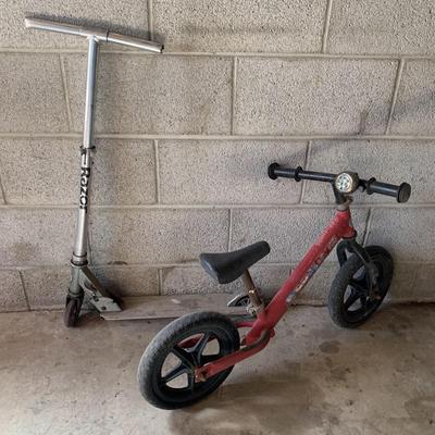 Razor Scooter and Kids Two-Wheel Training Bike