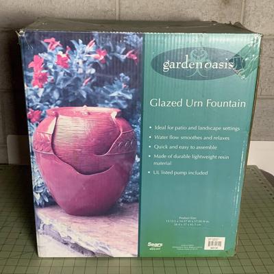 Garden Oasis Glazed Urn Fountain