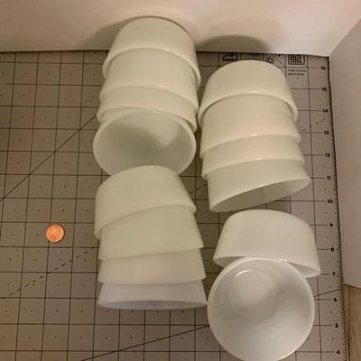 Milk Glass Ice Cream Glass Bowls
