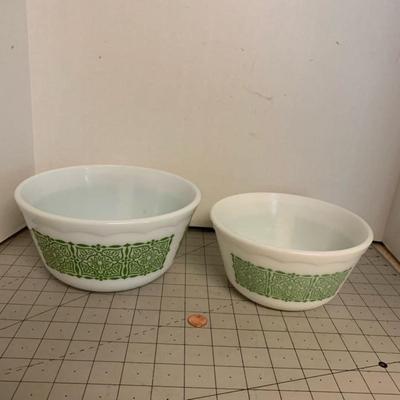 Green & White Bowls