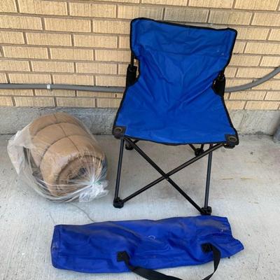 Camp Chair and Sleeping Bag