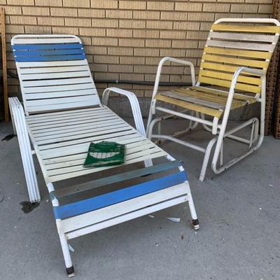 Vinyl Strap Lounger and Rocker