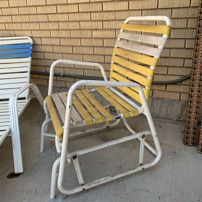 Vinyl Strap Lounger and Rocker