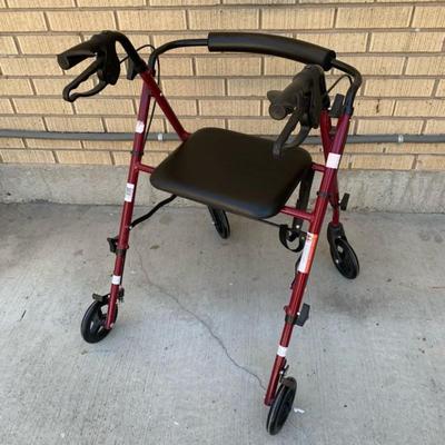 Walker with Seat and Brakes