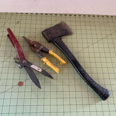 Axe, Snips, and Trimmer