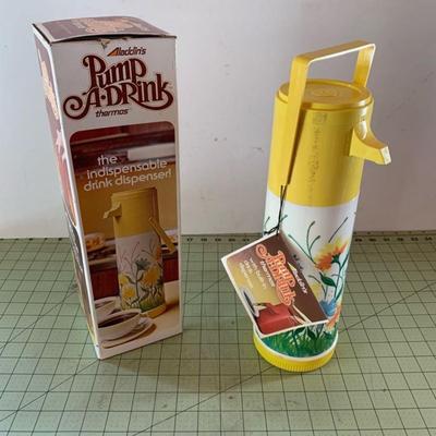 Vintage Pump-A-Drink Thermos Dispenser