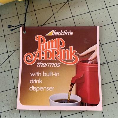 Vintage Pump-A-Drink Thermos Dispenser