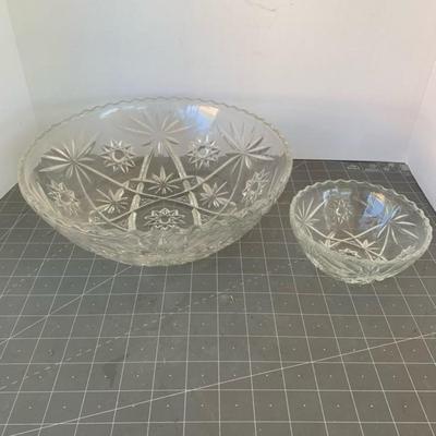 Matching Punch Bowl and Candy Dish