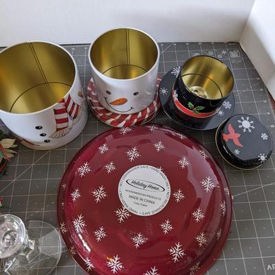 Christmas Candle Sticks and Tins