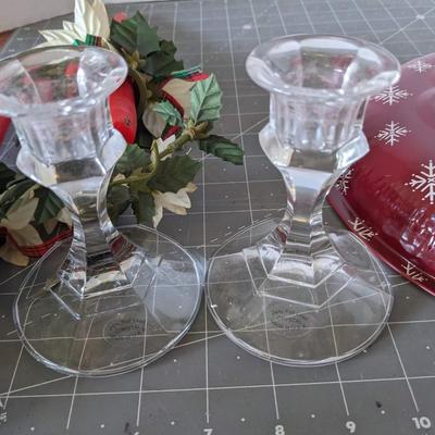 Christmas Candle Sticks and Tins
