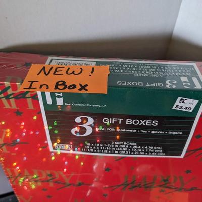 Christmas Lights, Tealights, and Gift Boxes