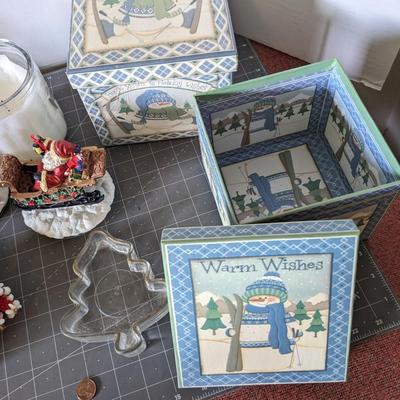 Christmas Figurines, Boxes, and Stationary