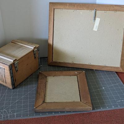 Wood Box and Wood Frame Art