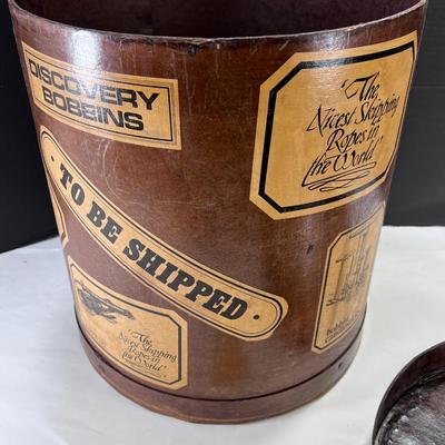 Large English Reproduction Cylindrical Thread Bobbin Box