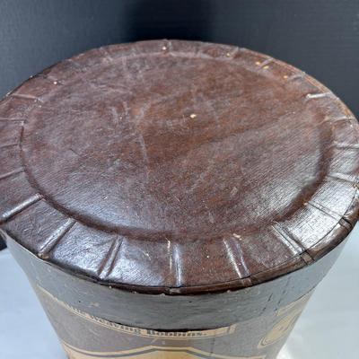Large English Reproduction Cylindrical Thread Bobbin Box