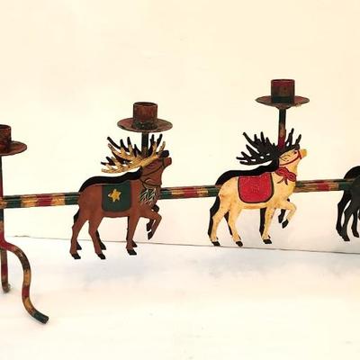 Lot #8  Contemporary Folk Art Style Christmas Mantle Piece