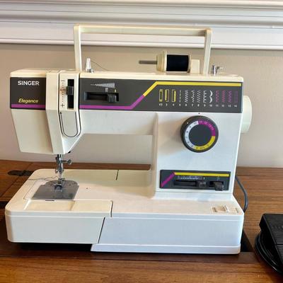 Solid Wood Sewing Cabinet With Singer 9430 Sewing Machine *Read Details*