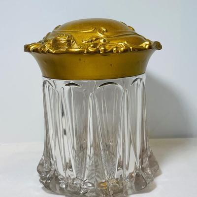 Uranium glass tobacco jar