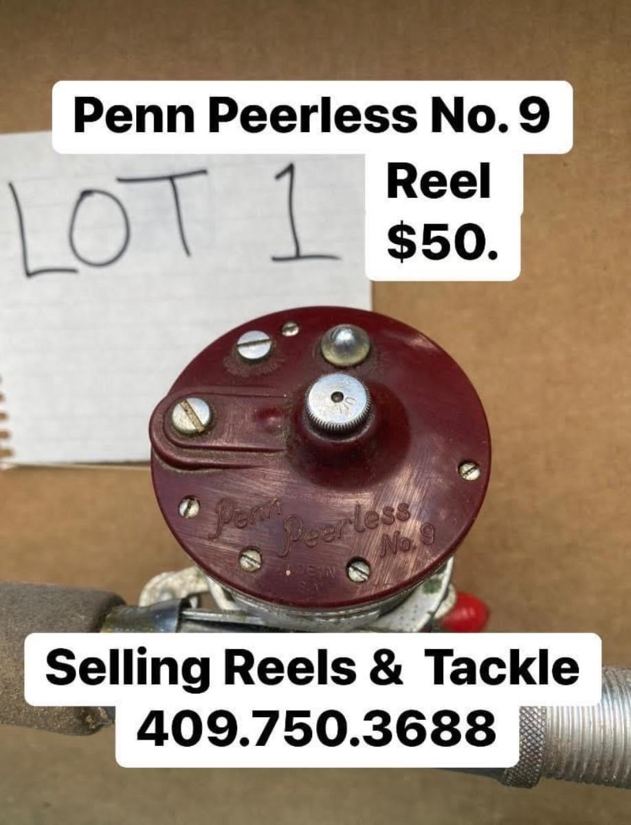 Penn Peerless No. 9 Reel Lot #1 used Fishing Gear - Liquidating Collection  of Texas Sportsman - Pre Sale Available 409.750.3688 Roland Dressler