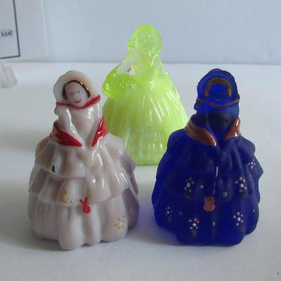 Lot 304:  Lot of 3 Older Boyd Glass Dolls, 2 Hand Painted