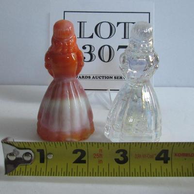 Lot 307:  2 Older Boyd Glass Girl Dolls