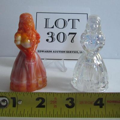 Lot 307:  2 Older Boyd Glass Girl Dolls
