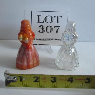 Lot 307:  2 Older Boyd Glass Girl Dolls