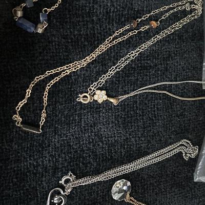 Gold tone jewelry, pins & earrings