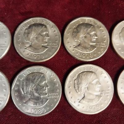 1979 AND 1980 SUSAN B ANTHONY DOLLARS