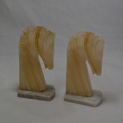 Set of Vintage Agate Book Ends 7.5" Tall