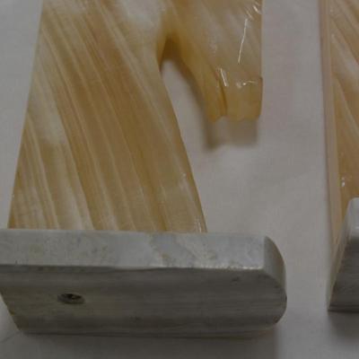 Set of Vintage Agate Book Ends 7.5" Tall