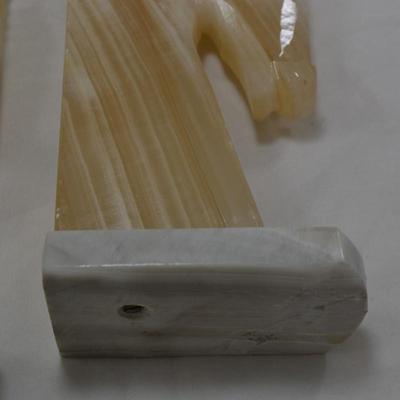 Set of Vintage Agate Book Ends 7.5" Tall