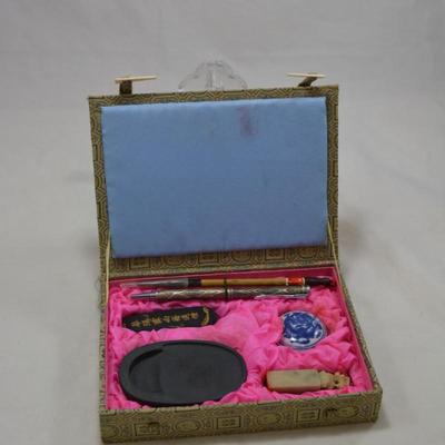 Japanese Calligraphy Set with Box