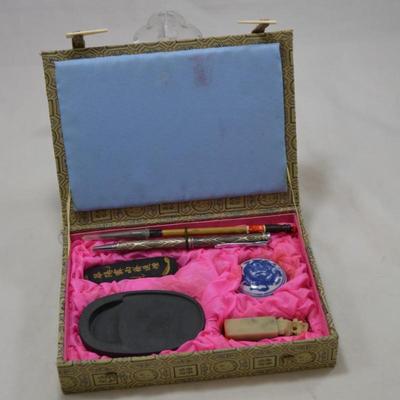 Japanese Calligraphy Set with Box