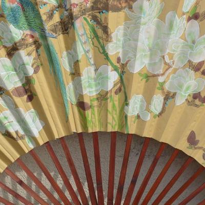 Large Vintage Decorative Asian Folding Fan