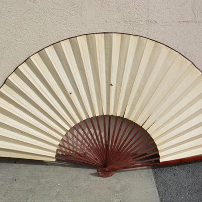 Large Vintage Decorative Asian Folding Fan